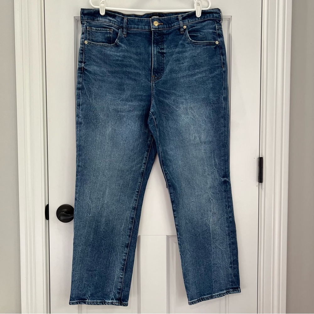 Express Straight Ankle High Rise Jeans Women’s Size 16 Long